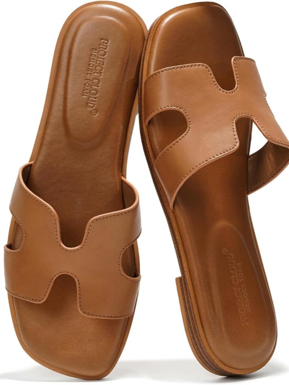 Water-Resistant Genuine Leather Womens Sandals - Stylish & Functional Flats